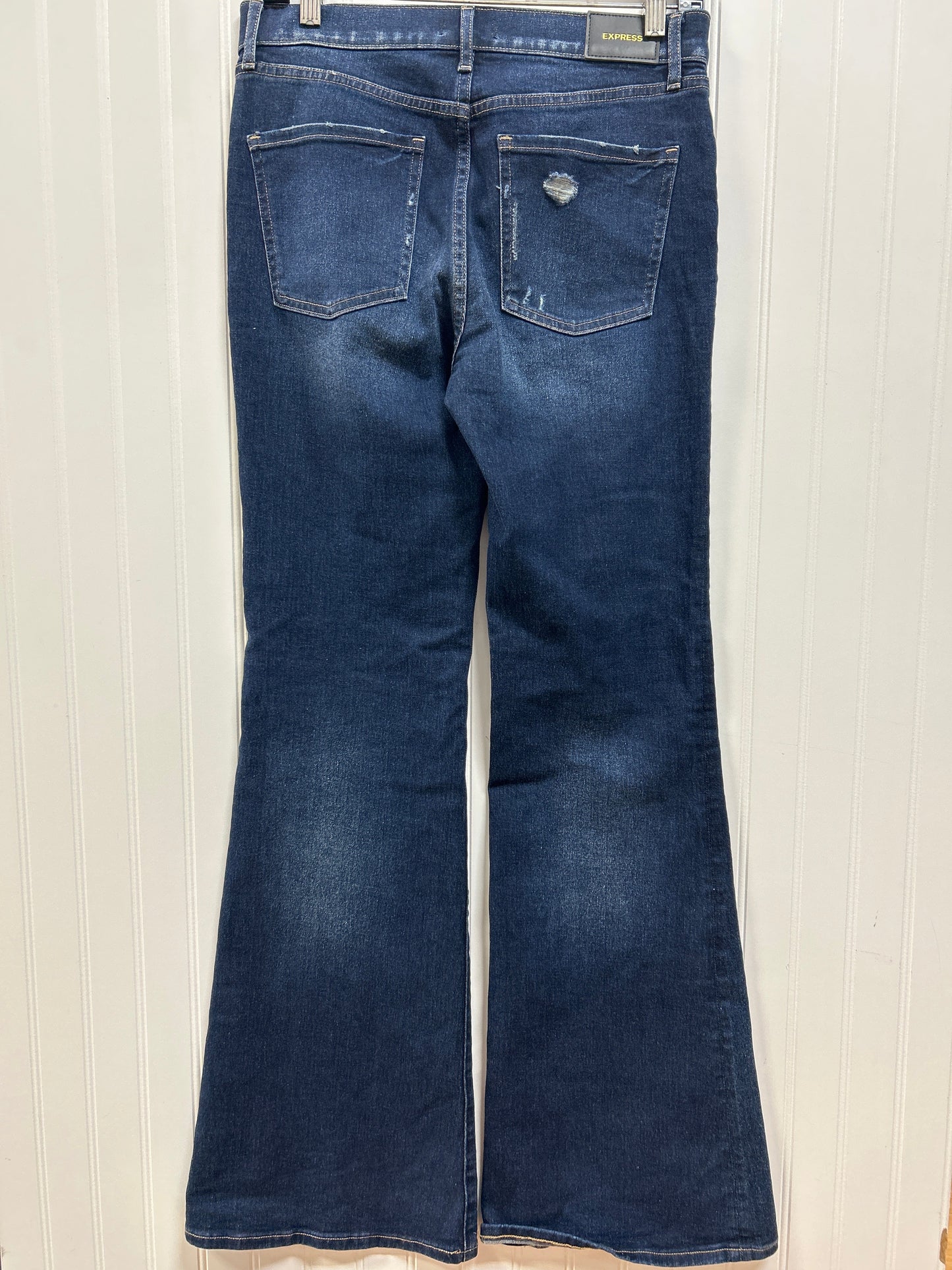 Jeans Straight By Express In Blue Denim, Size:4