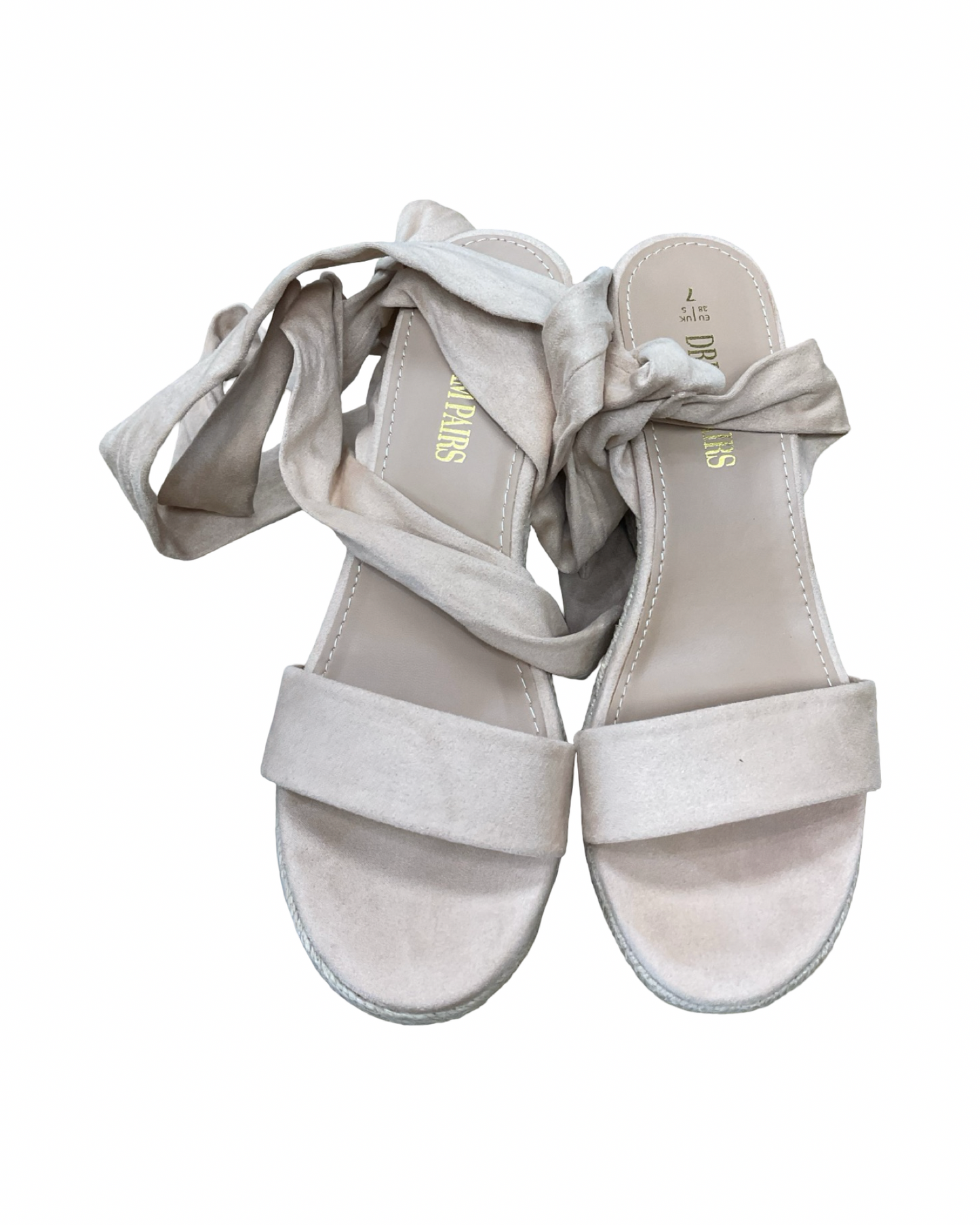 Sandals Heels Platform By Dream Pairs In Tan, Size:7