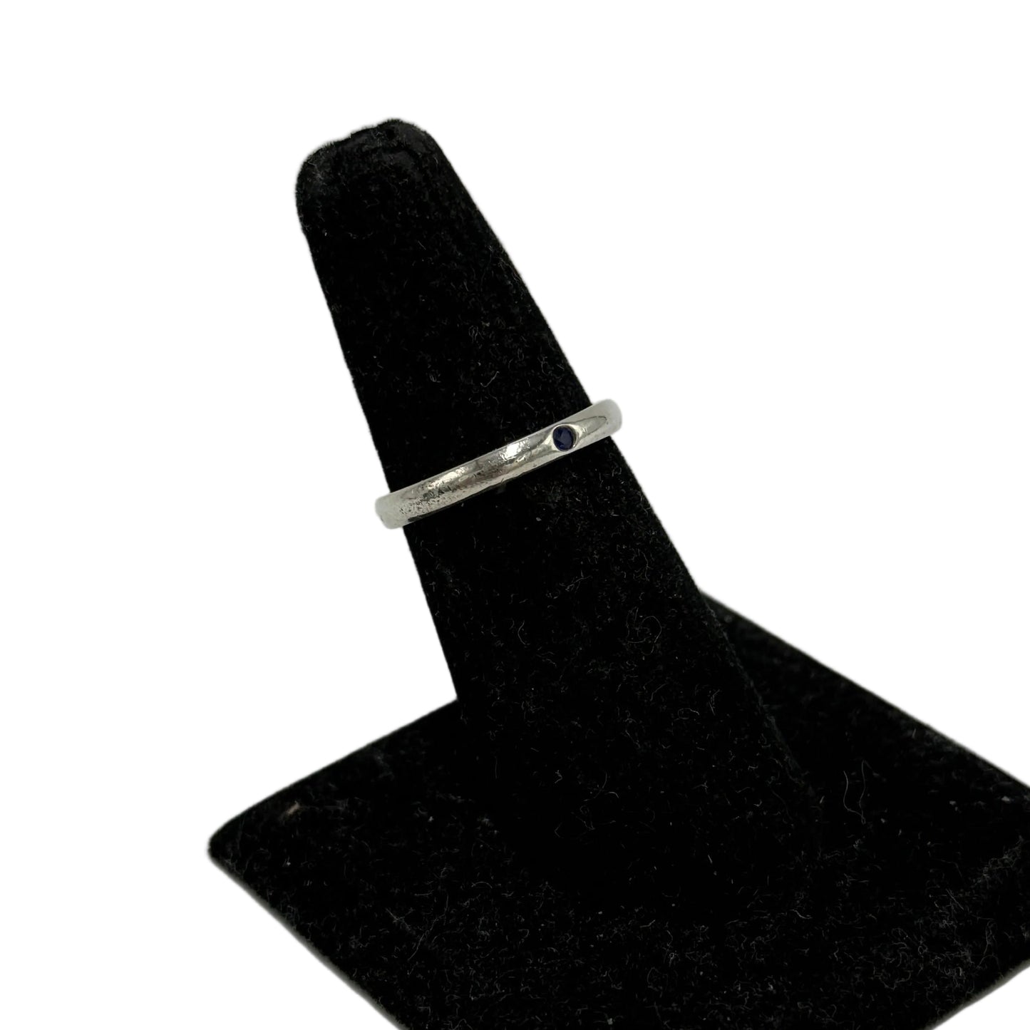 Tiffany & Company Elsa Peretti Sapphire Stacking Band Luxury Ring, Size: 7.5