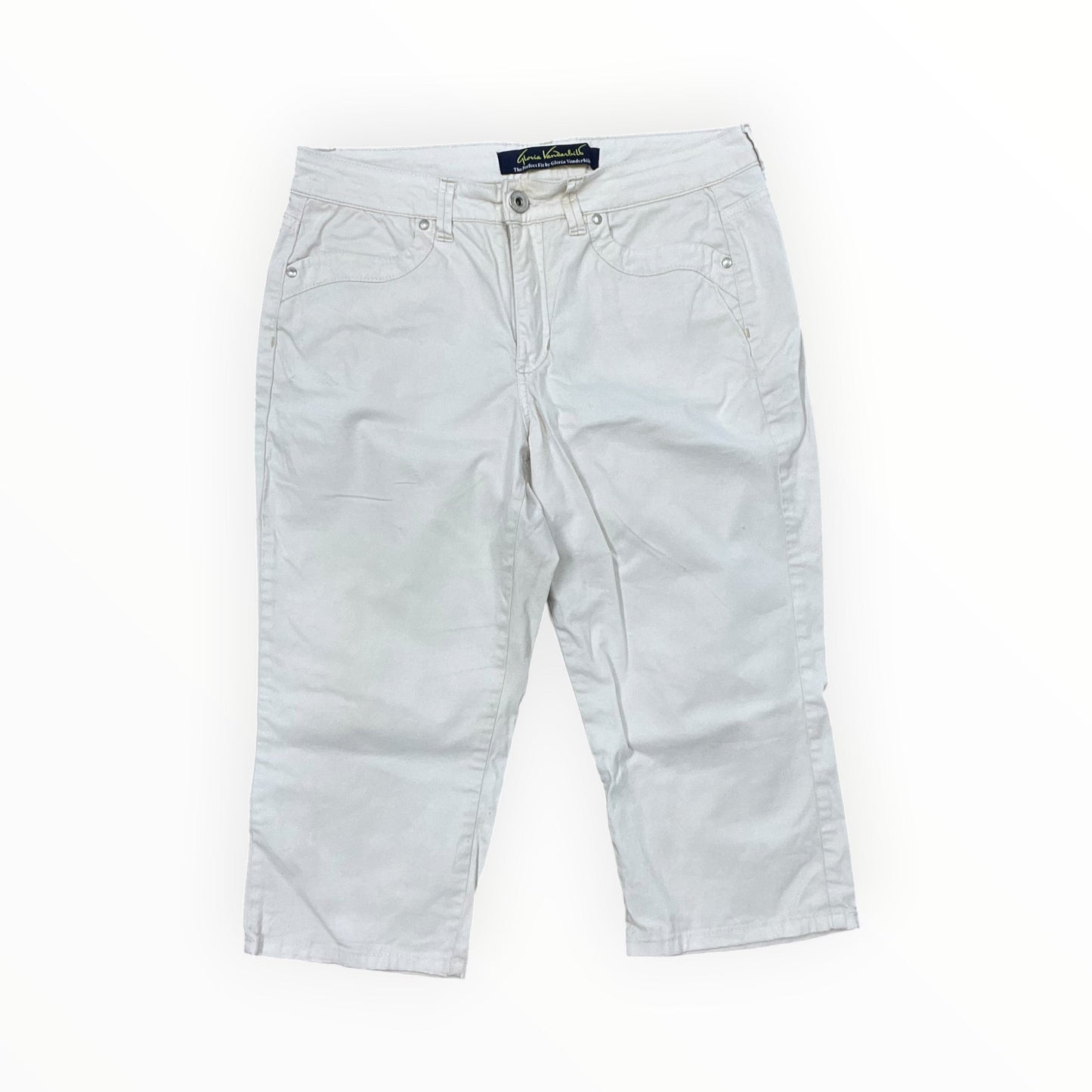Pants Cropped By Gloria Vanderbilt In Cream, Size:10