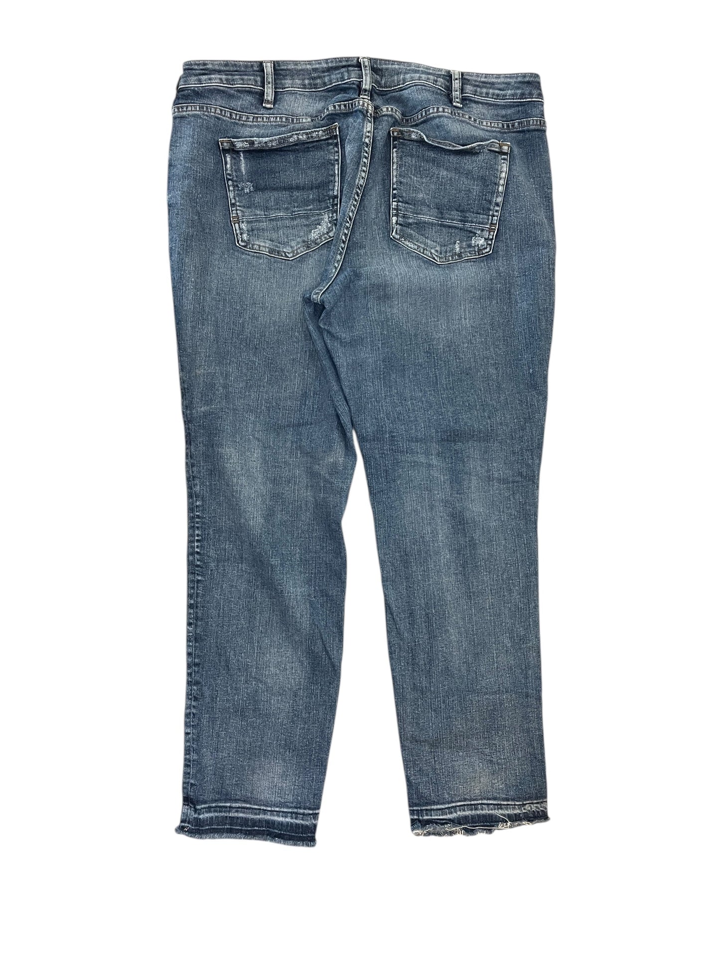 Jeans Wide Leg By Silver In Blue Denim, Size:16