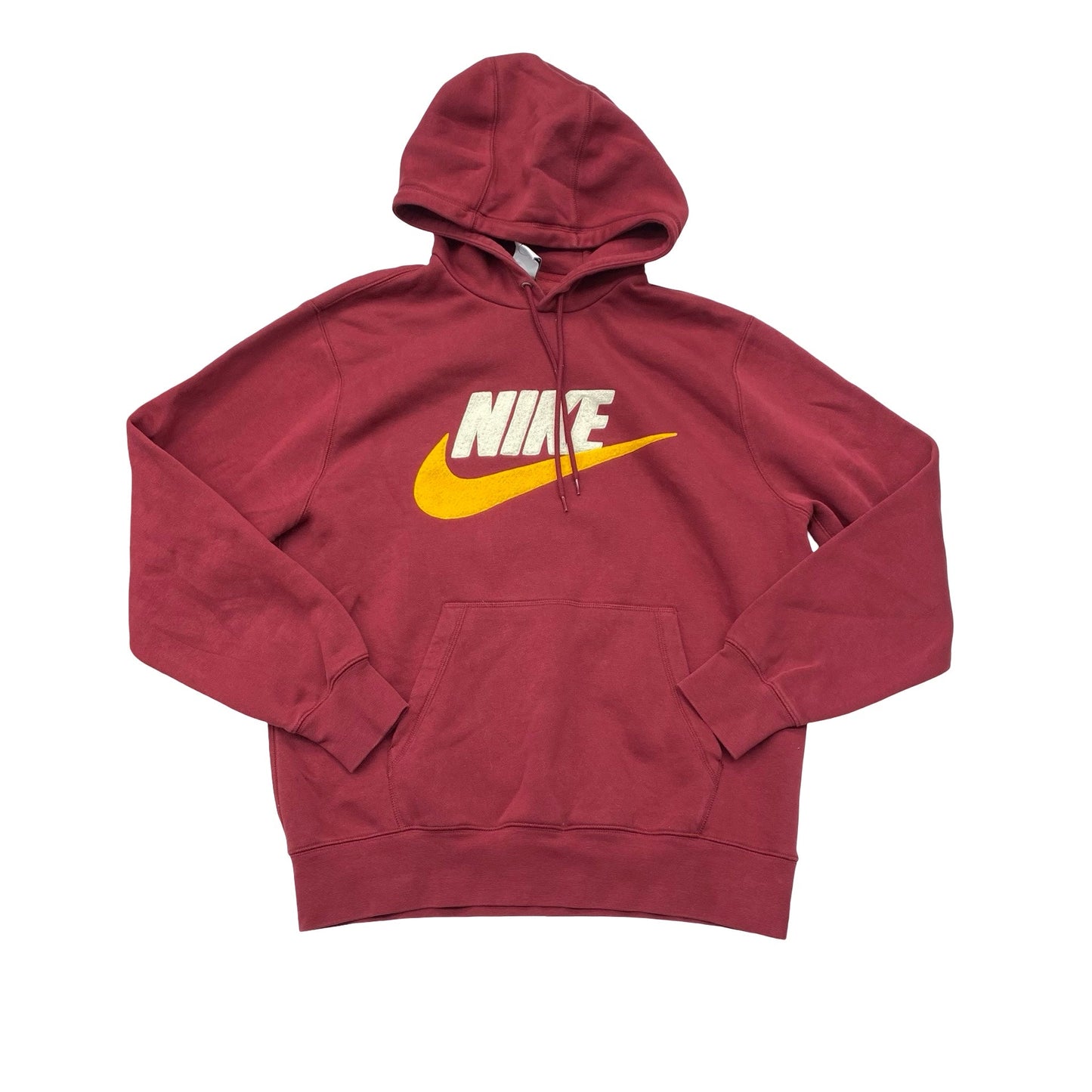 Athletic Sweatshirt Hoodie By Nike In Maroon, Size:M