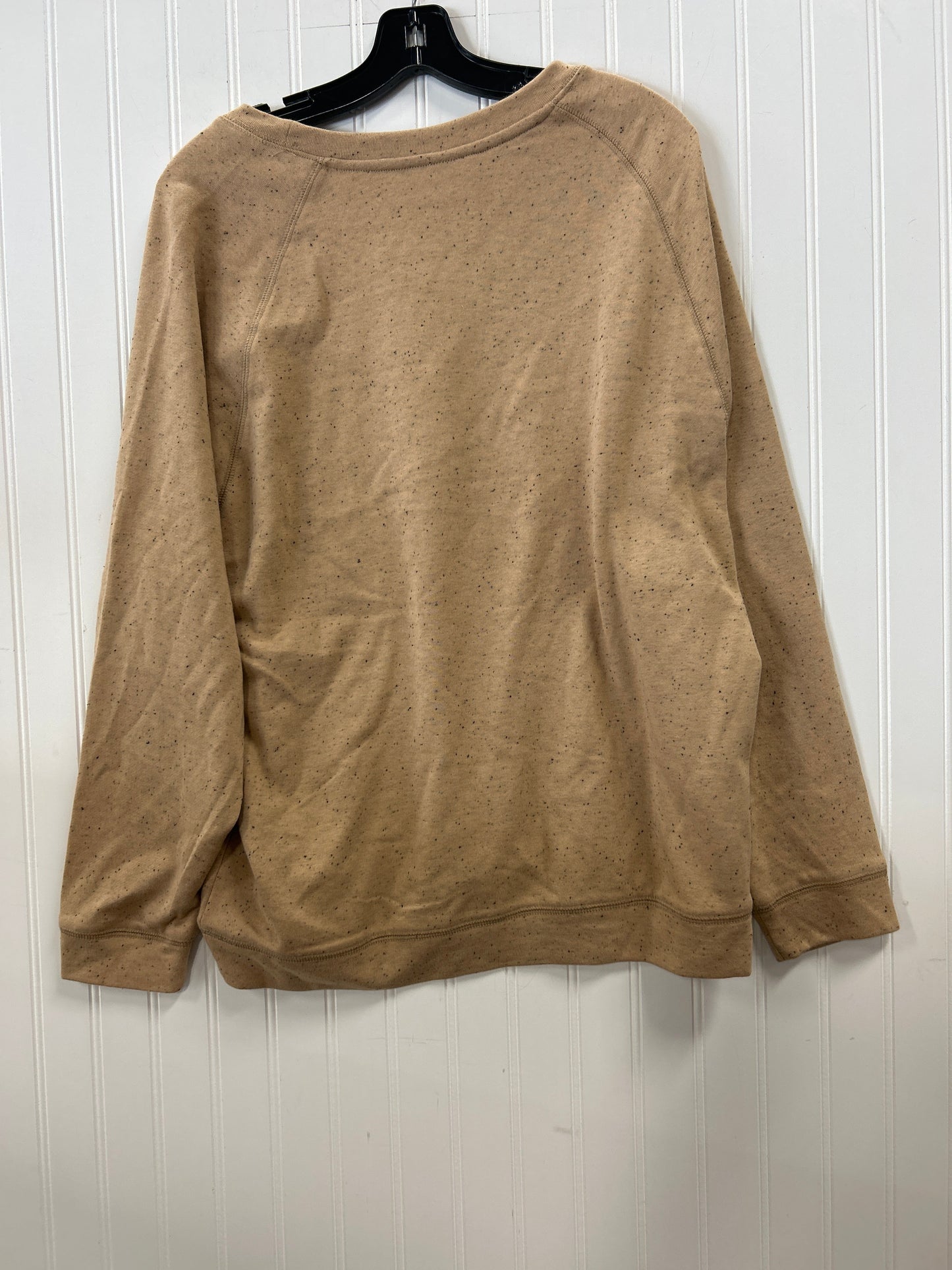 Athletic Sweatshirt Crewneck By Mono B In Brown, Size:1X