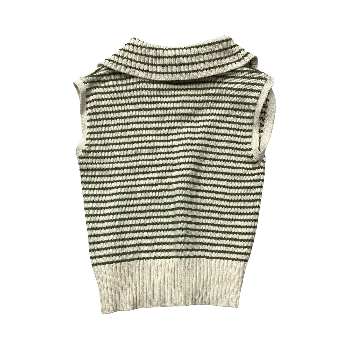 Top Sleeveless By Elie Tahari In Cream & Green, Size:Xs