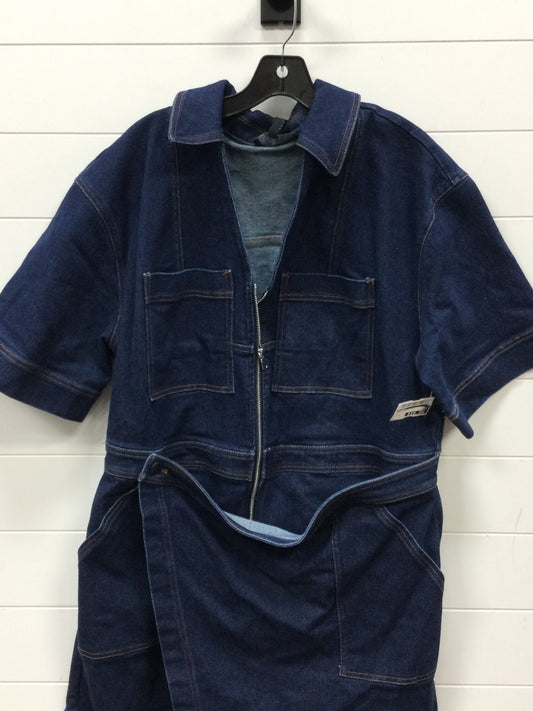 Dress Casual Midi By Eloquii In Blue Denim, Size:18