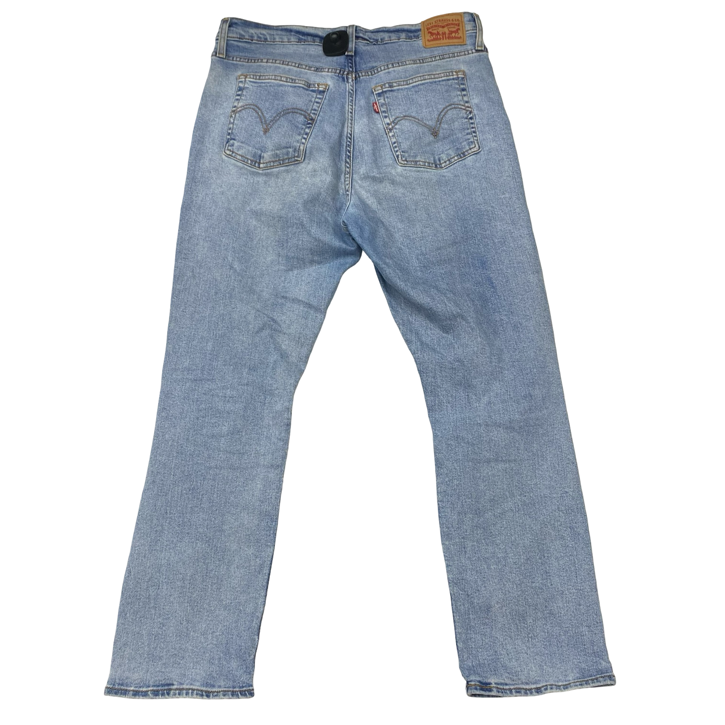 Jeans Straight By Levis In Blue Denim, Size:12