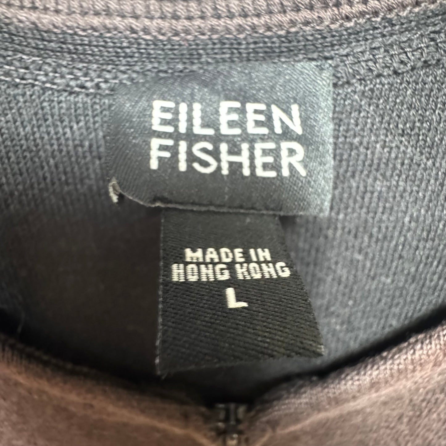 Sweater Cardigan By Eileen Fisher In Brown, Size: L