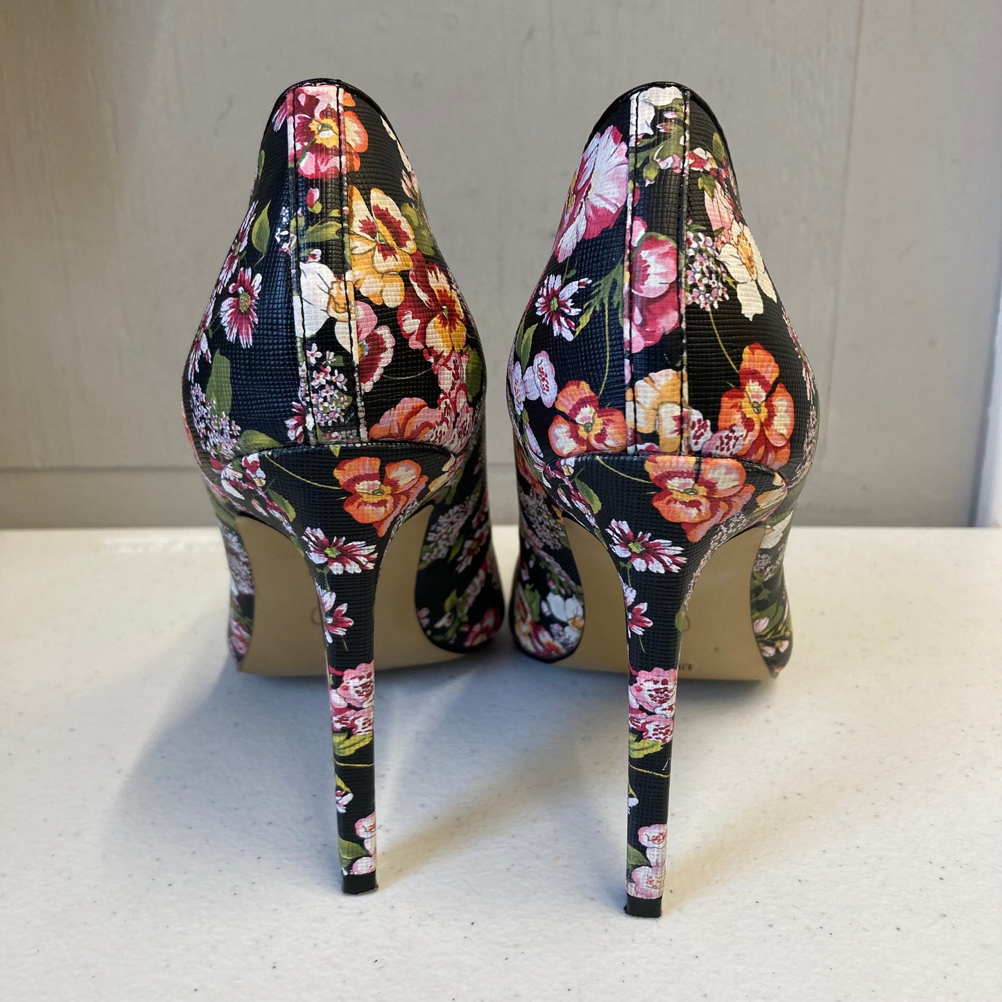 Shoes Heels Stiletto By Jessica Simpson In Floral Print, Size:8.5