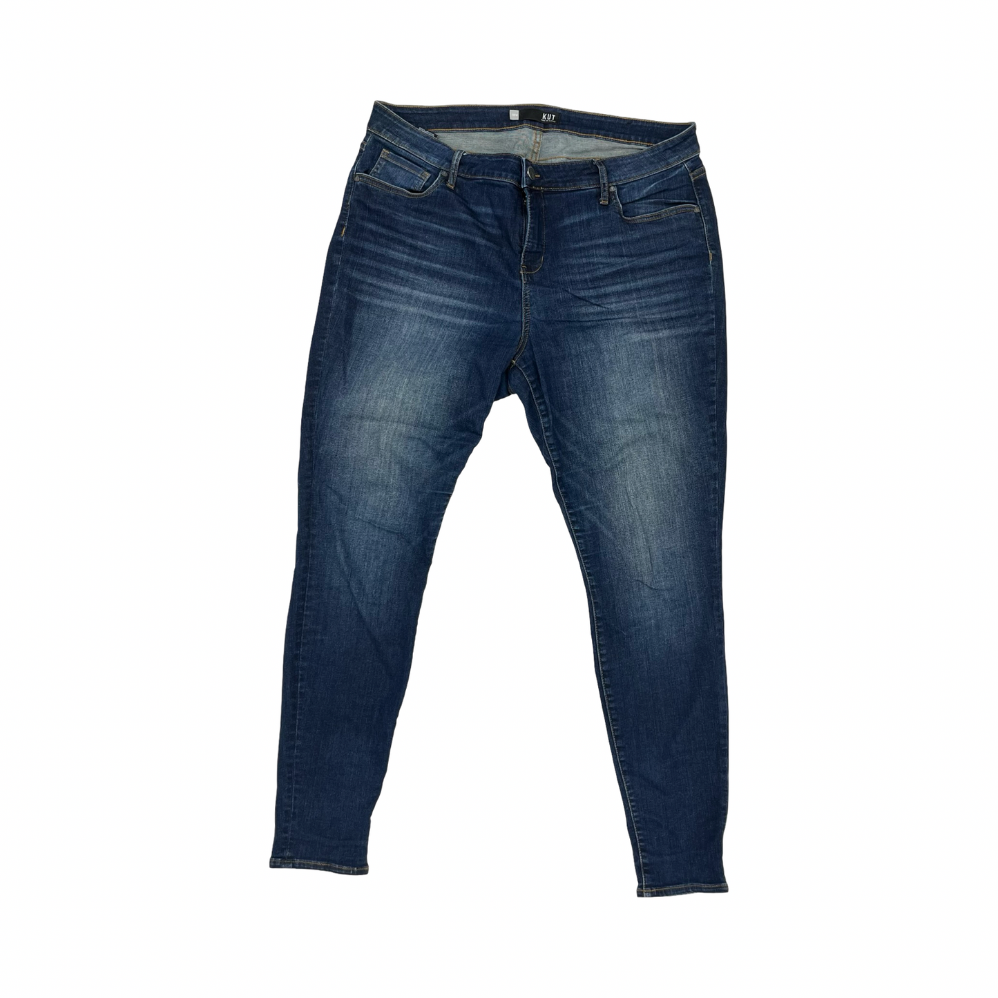 Jeans Skinny By Kut In Blue Denim, Size:18