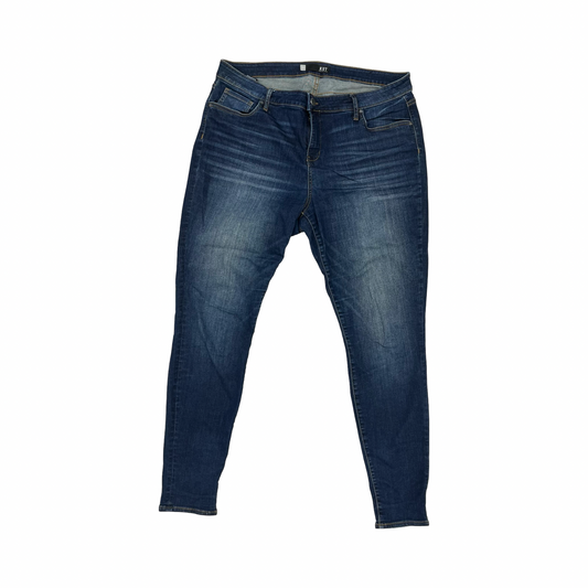 Jeans Skinny By Kut In Blue Denim, Size:18