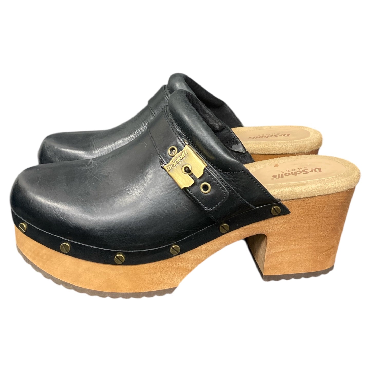 Shoes Heels Block By Dr Scholls In Black, Size:9