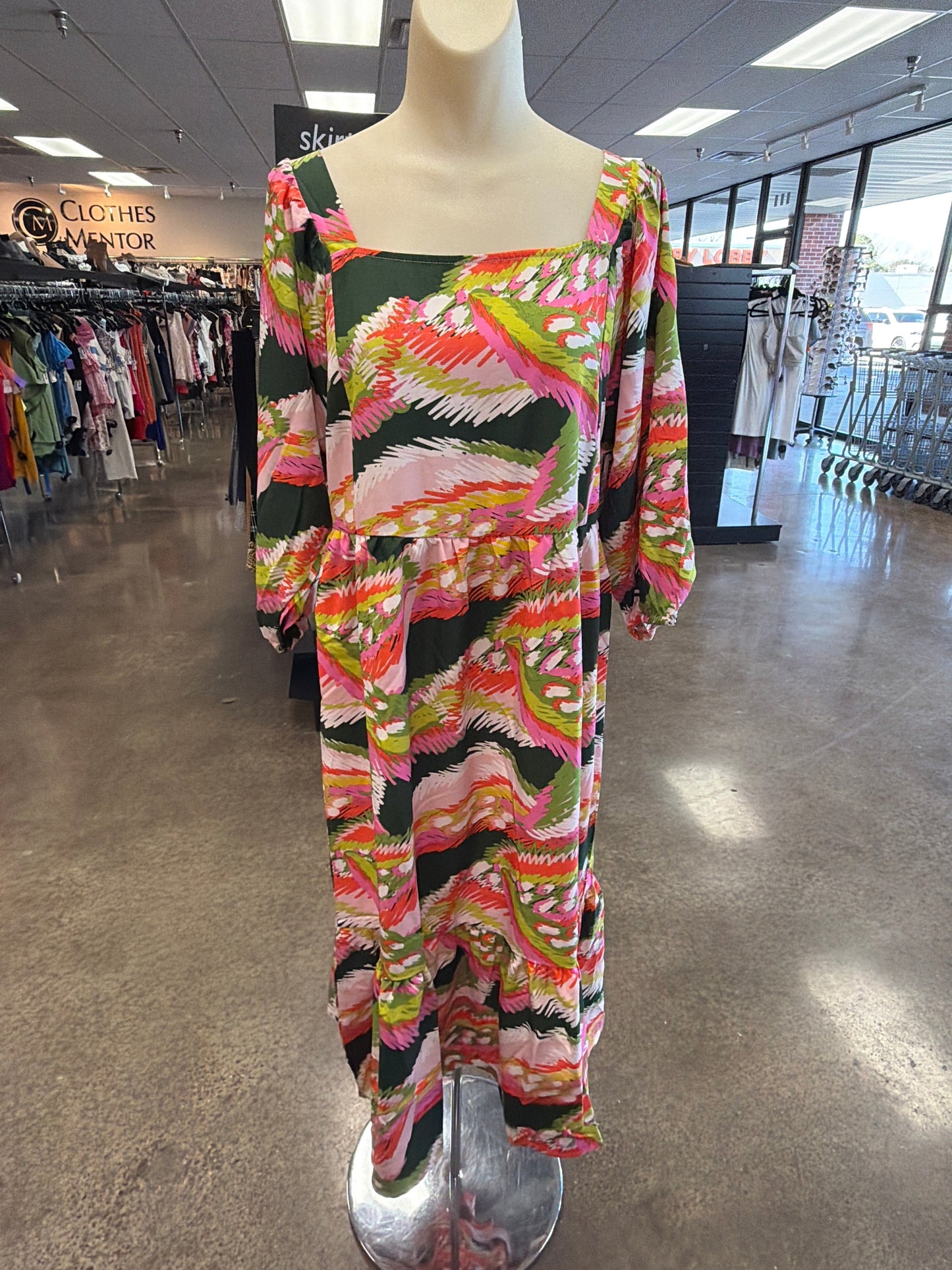 Dress Casual Maxi By Michelle Mcdowell In Orange & Pink, Size:M