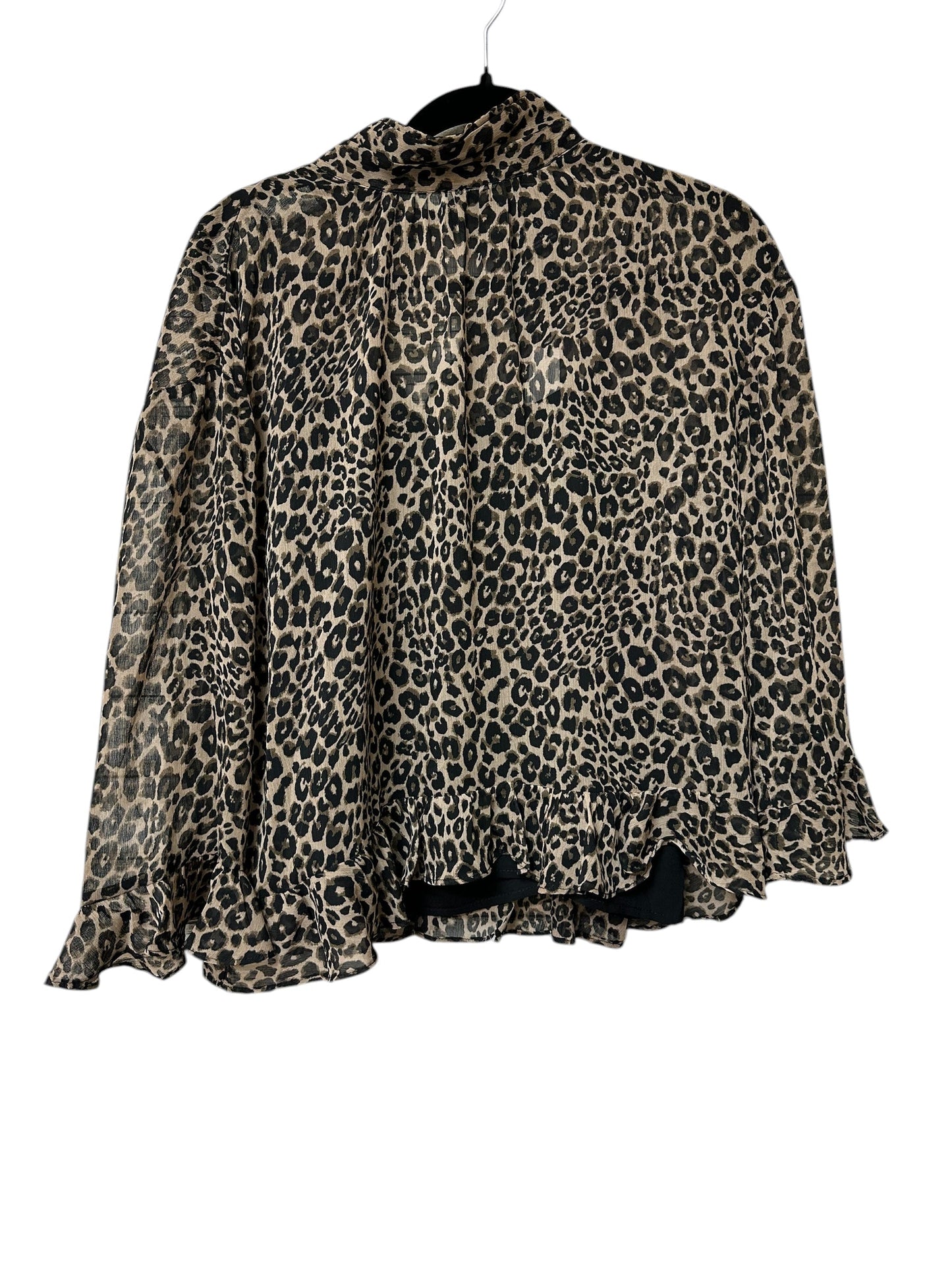 Blouse Ls By Sanctuary In Animal Print, Size:M