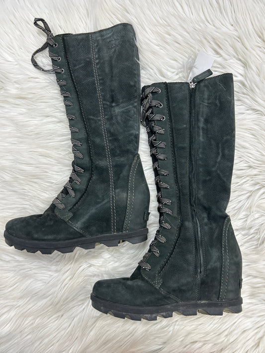 Boots Mid-Calf Heels By Sorel In Black, Size:8.5