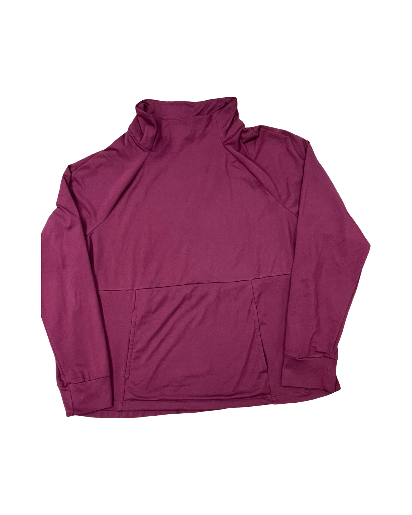 Top Ls By Ava & Viv In Maroon, Size:1X