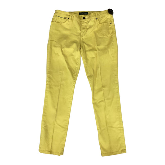 Jeans Straight By Lauren By Ralph Lauren In Yellow, Size:10