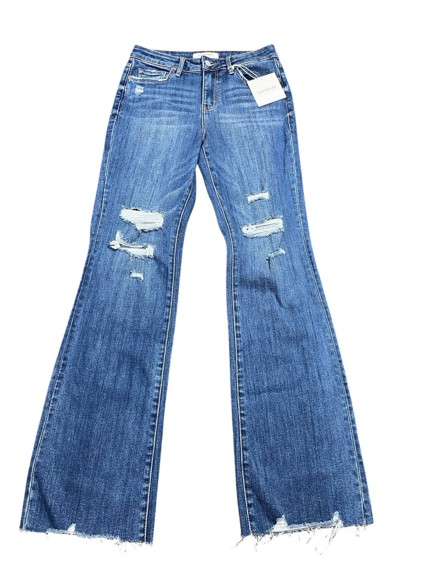Jeans Wide Leg By Vervet In Blue Denim, Size:6