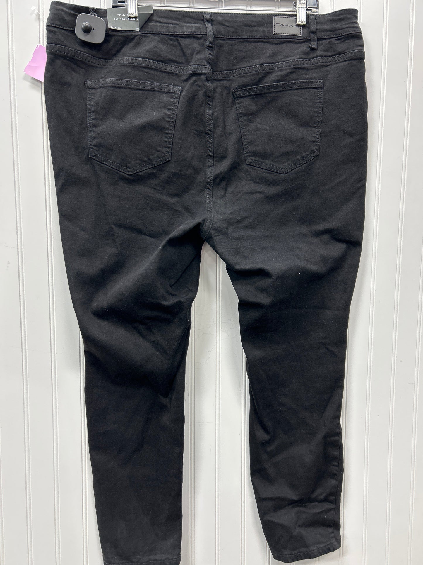 Jeans Skinny By Tahari In Black Denim, Size:24