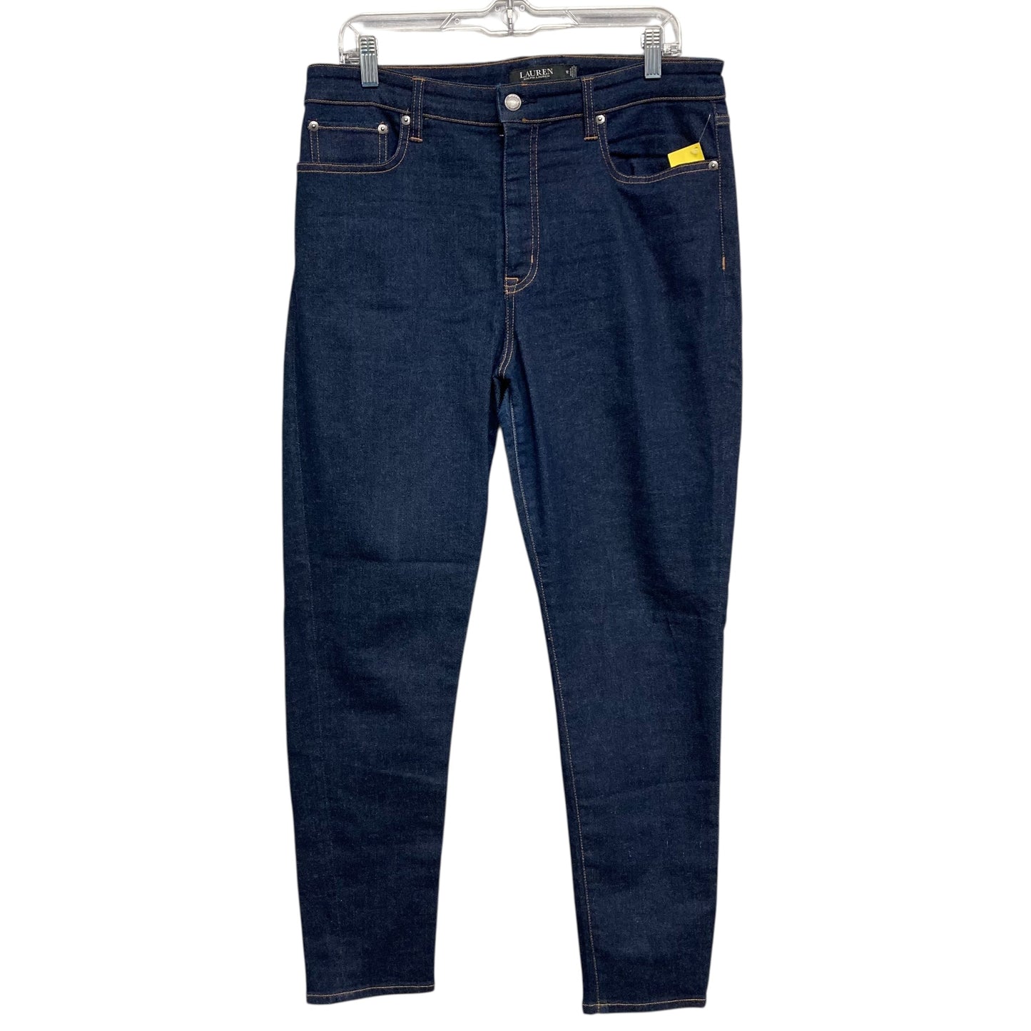 Jeans Straight By Lauren By Ralph Lauren In Blue Denim, Size:12