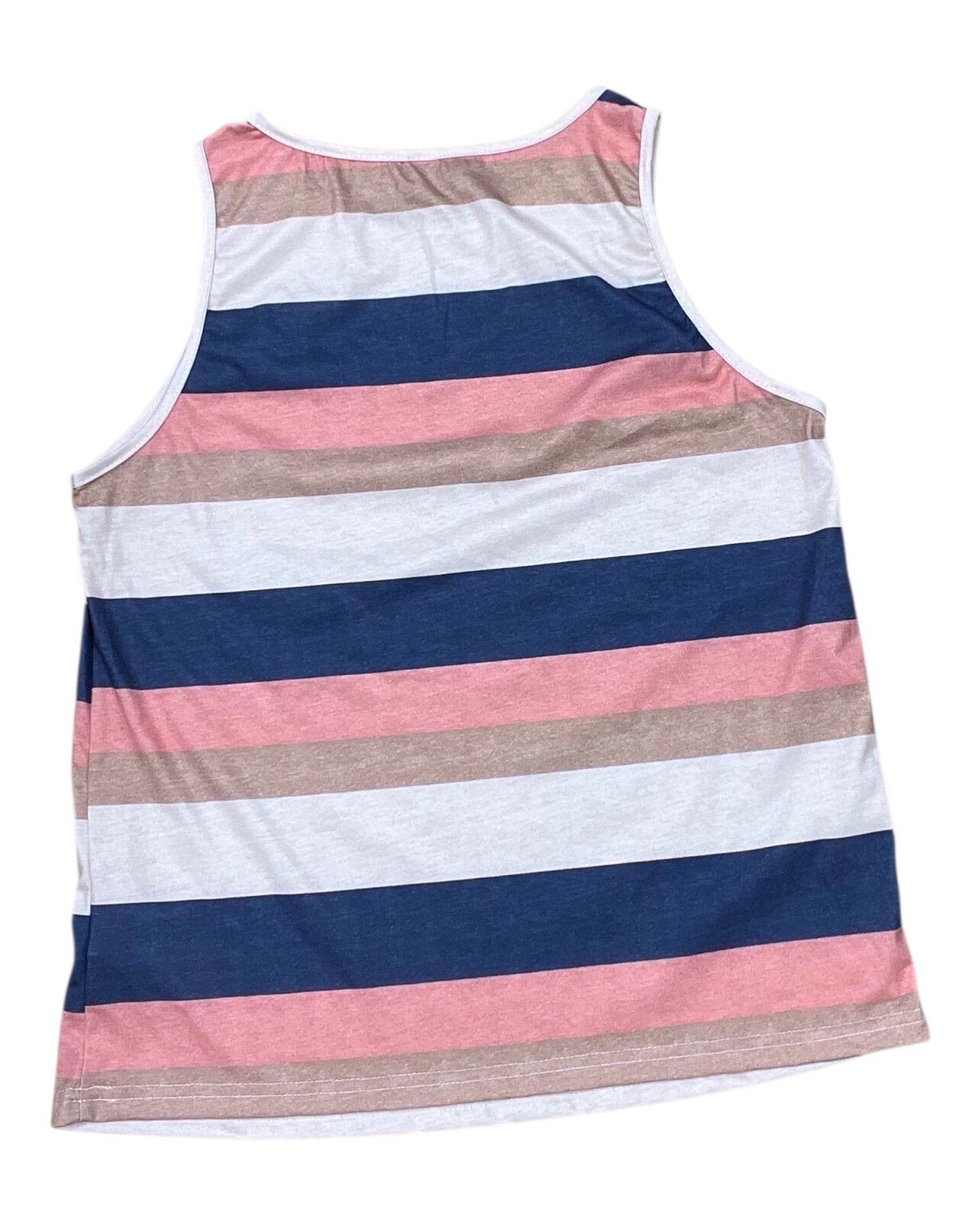 Tank Top By Shein In Blue & Pink, Size:M