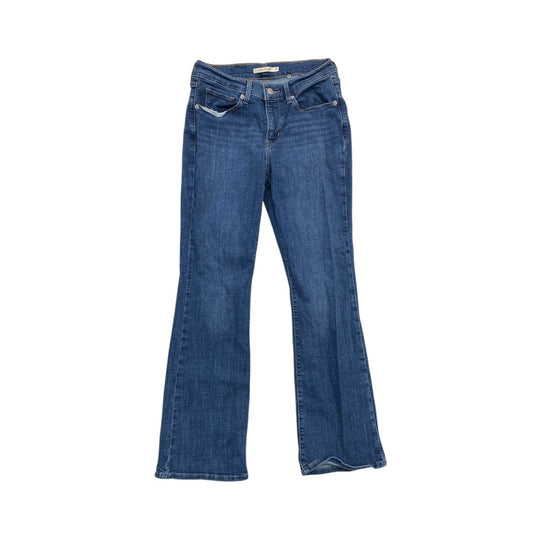 Jeans Boot Cut By Levis In Blue Denim, Size:4