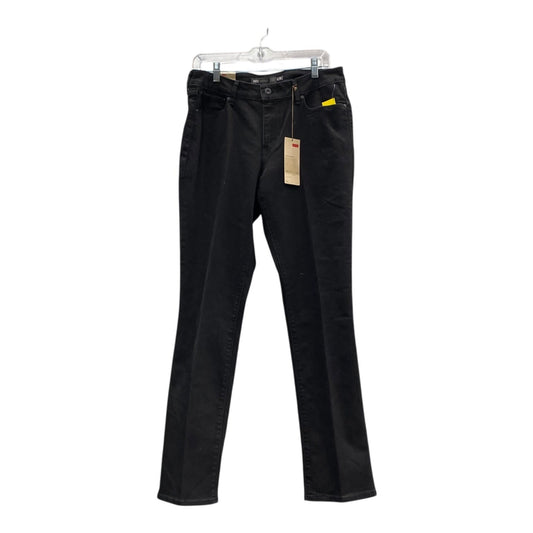 Jeans Straight By Levis In Black, Size:14