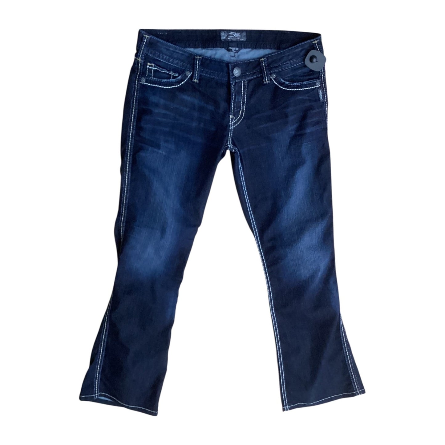Jeans Boot Cut By Silver In Blue Denim, Size:18