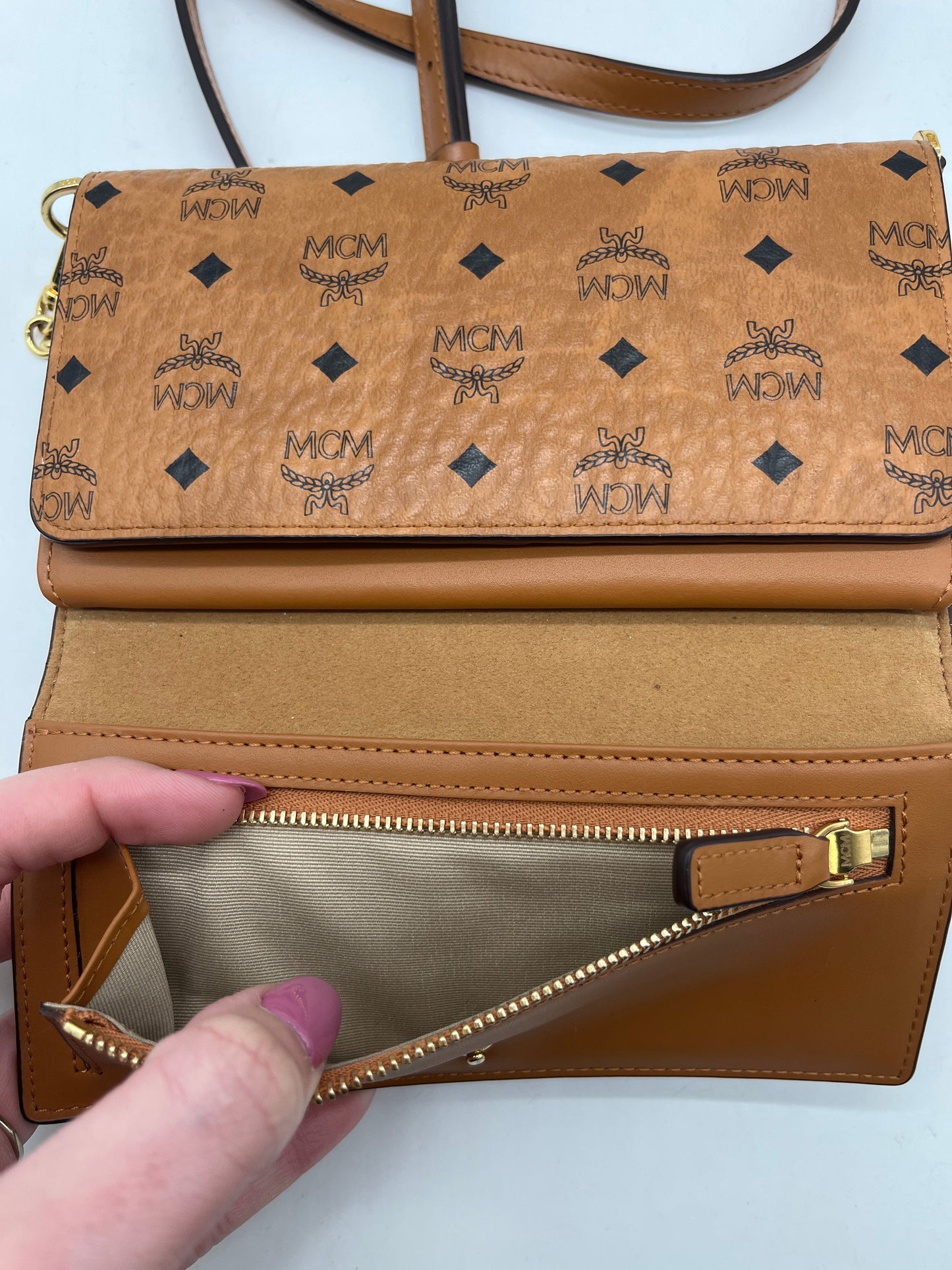 Crossbody Luxury Designer By Mcm, Size: Small