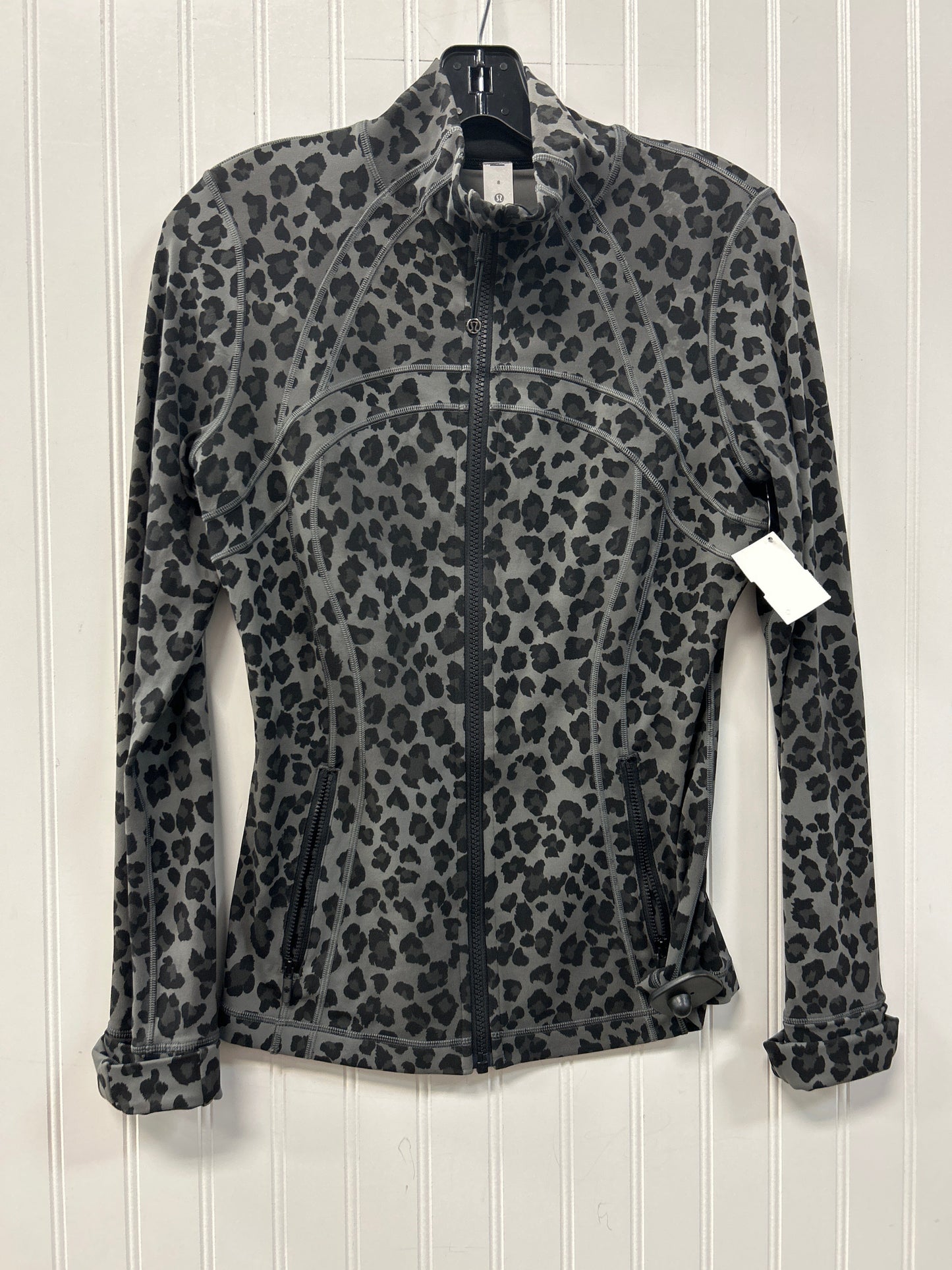 Athletic Jacket By Lululemon In Animal Print, Size:8