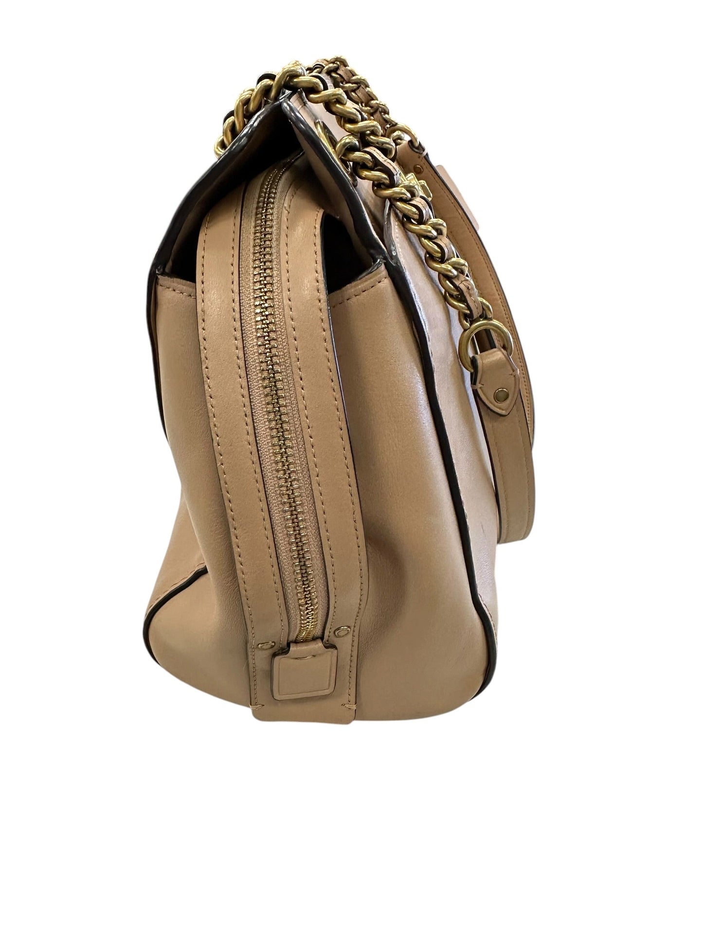 Handbag Designer By Coach In Tan, Size:Large