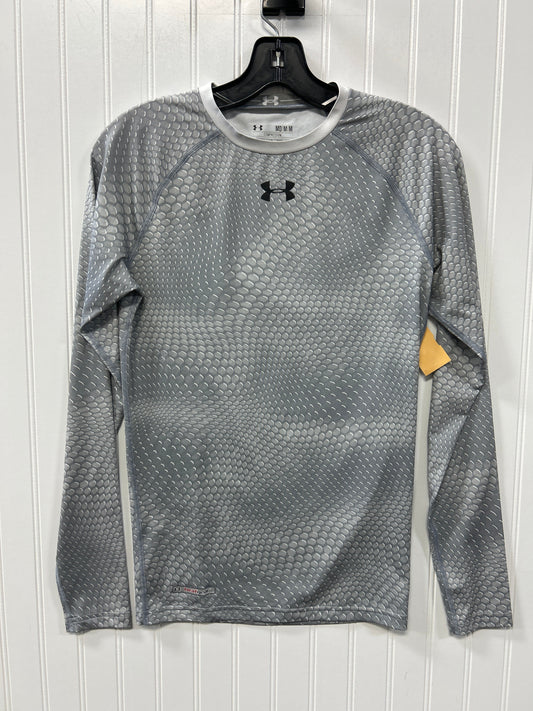 Athletic Top Ls Collar By Under Armour In Grey, Size:M