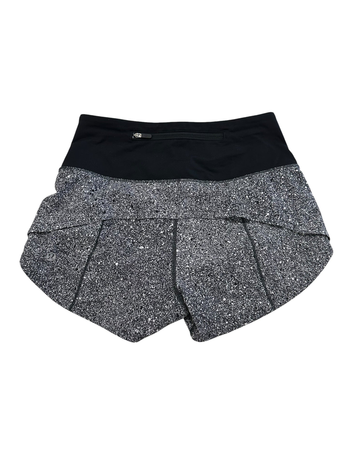 Athletic Shorts By Lululemon In Black & White, Size:Xs