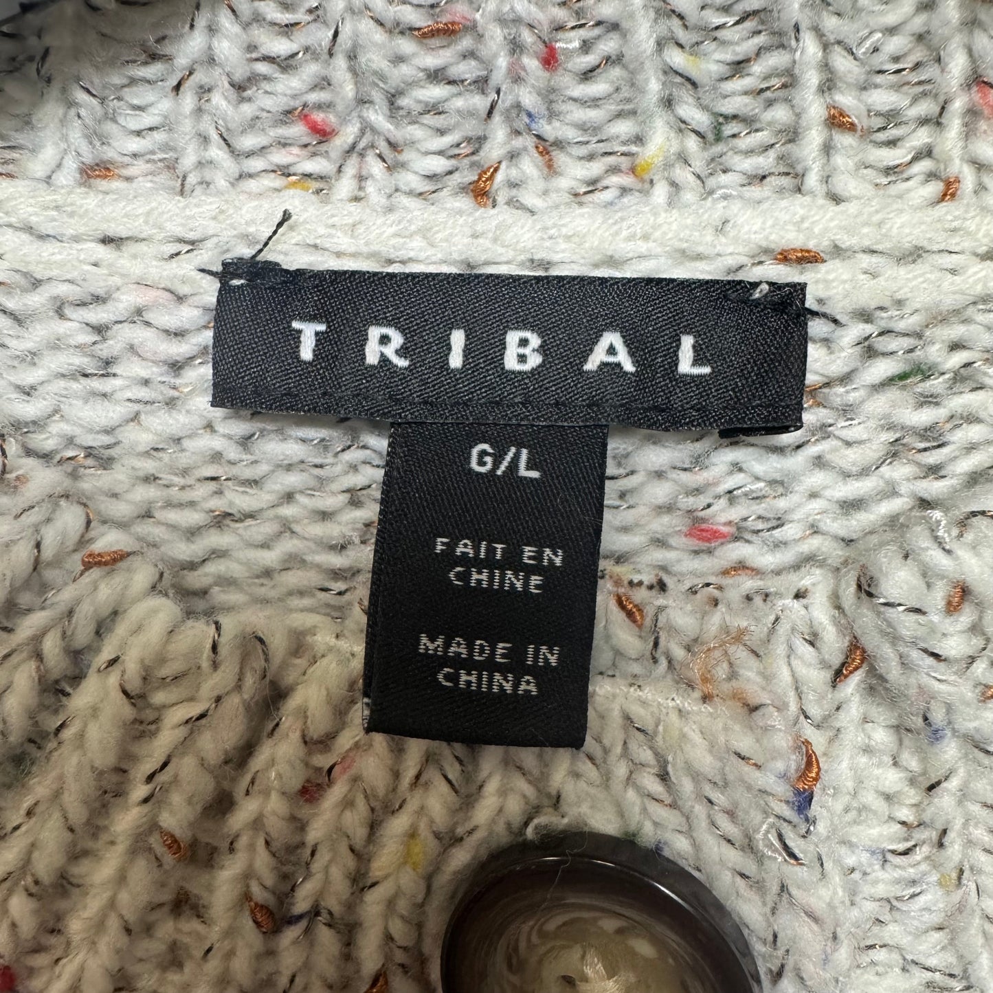 Sweater By Tribal In Multi-colored, Size: L