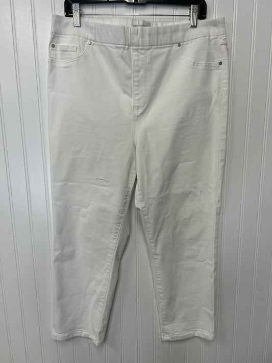Capris By Liverpool In White, Size:16