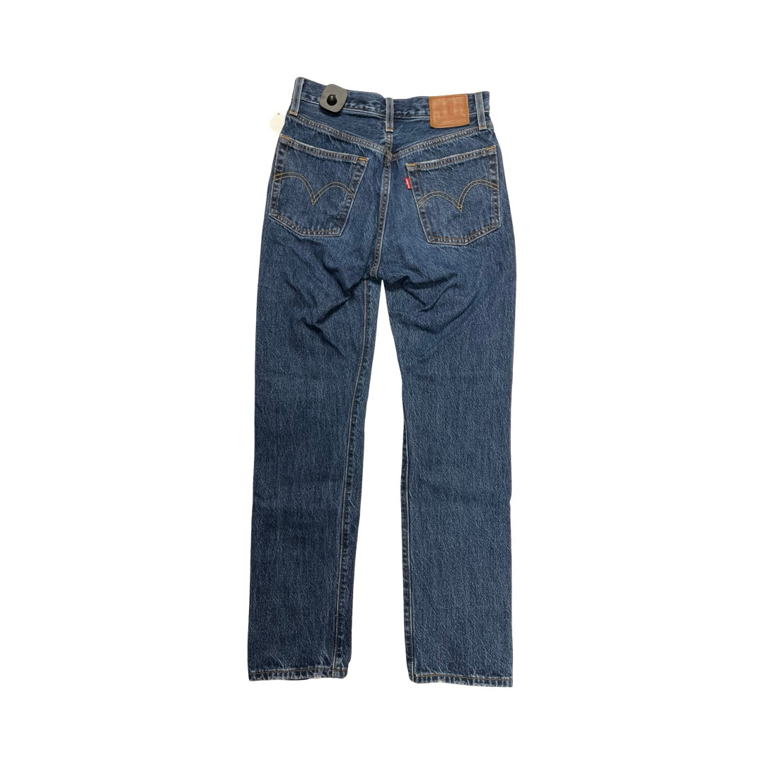 Jeans Straight By Levis In Blue Denim, Size:0