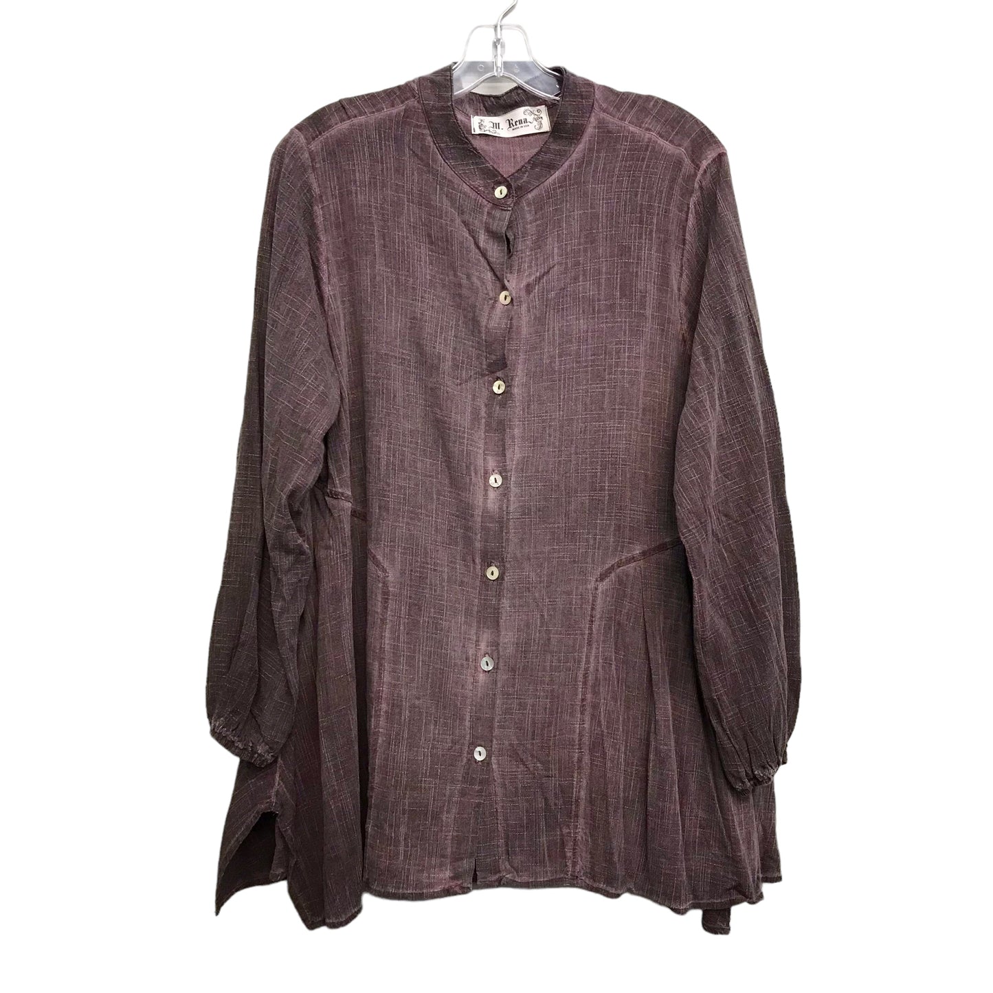 PURPLE TOP LS by M. RENA Size:S