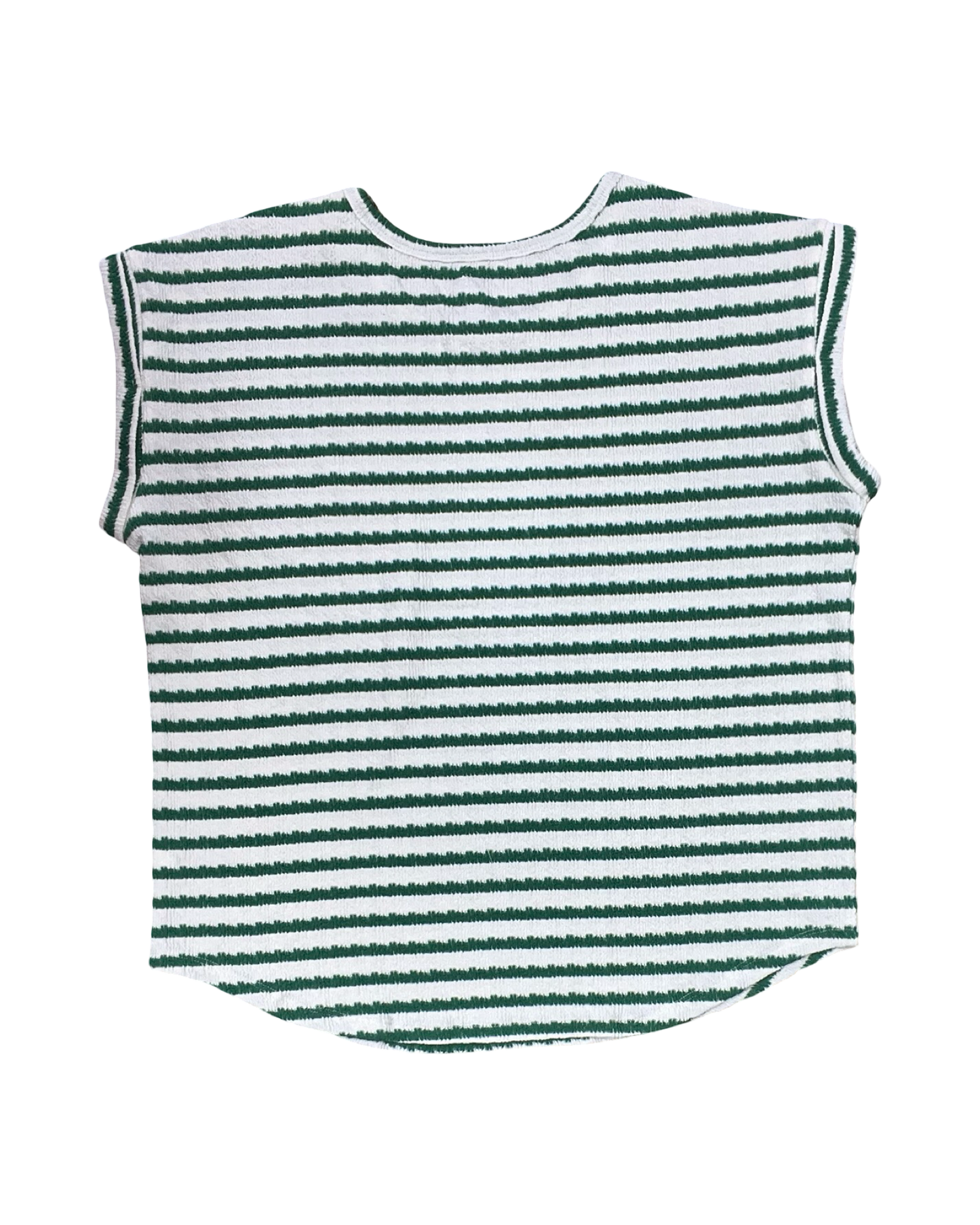 Top Sleeveless By Maurices In Green & White, Size:L