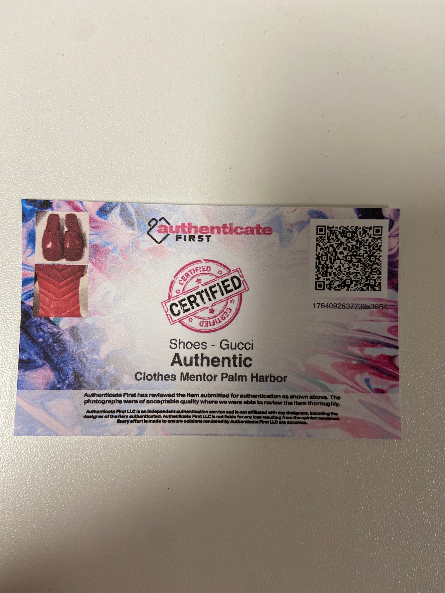 Sandals Luxury Designer By Gucci In Red, Size: 5.5 or 36