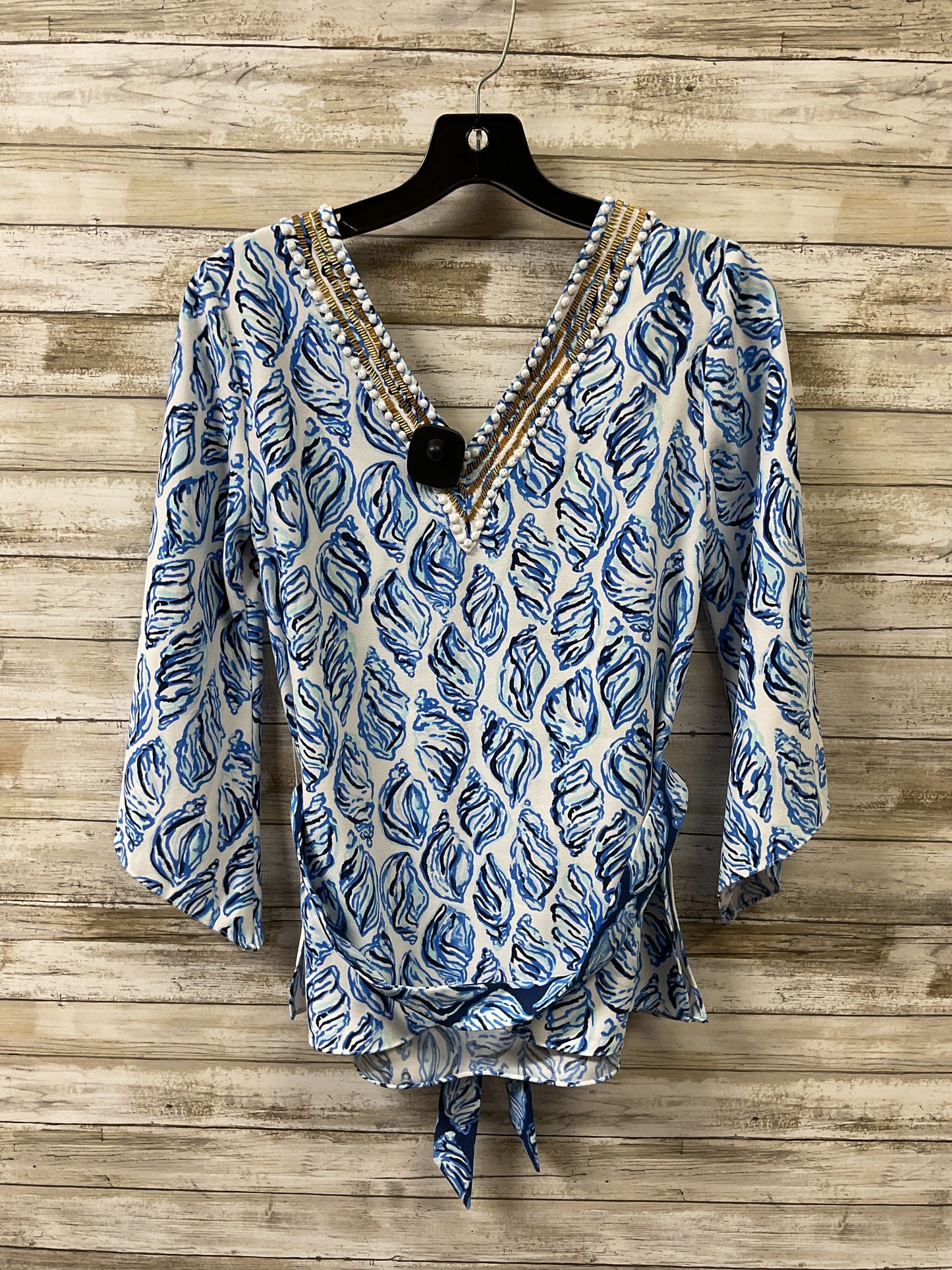 Top Ls By Lilly Pulitzer In Blue & White, Size:0