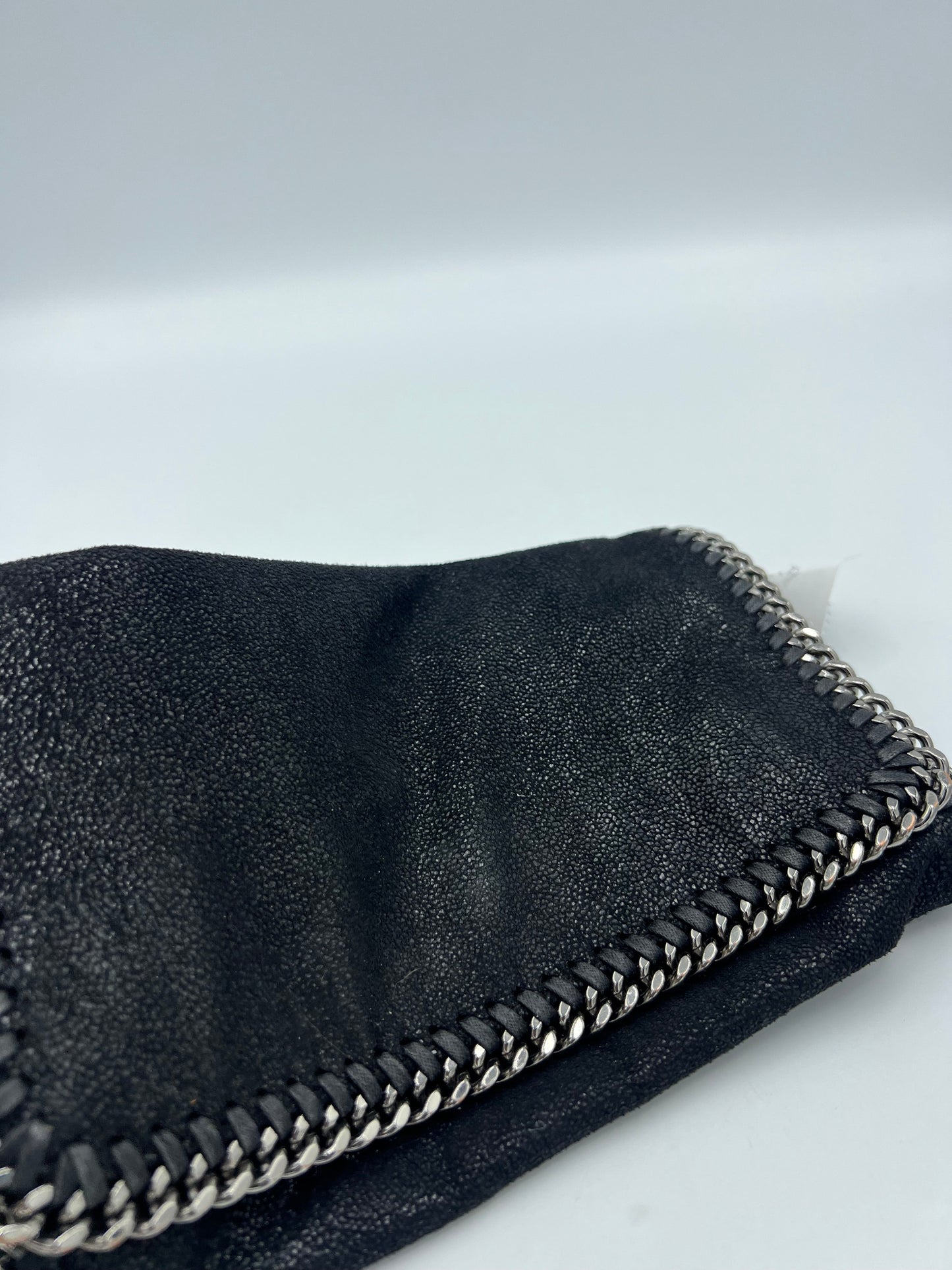 Stella Mccartney Glitter Designer Foldover Falabella in Black