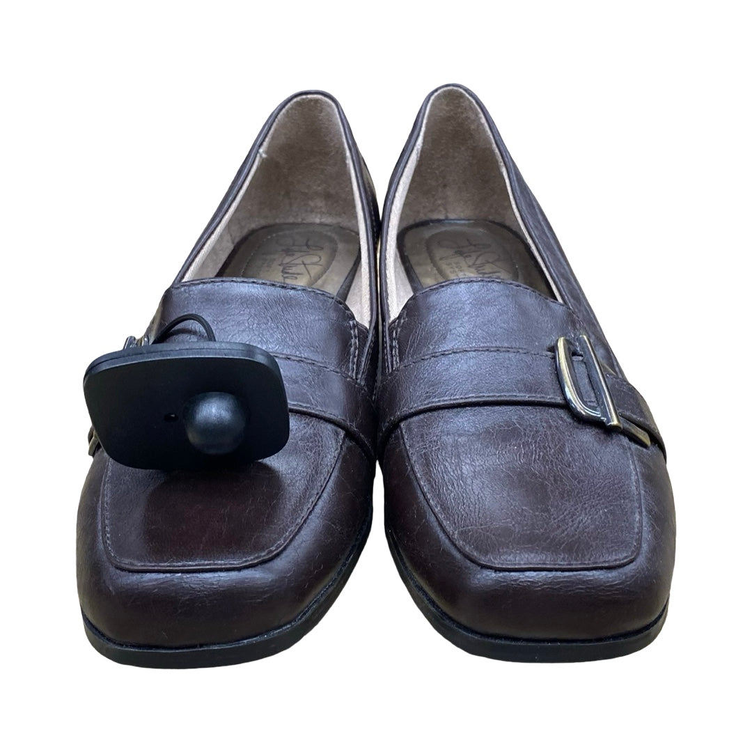 Shoes Heels Block By Life Stride In Brown, Size:7