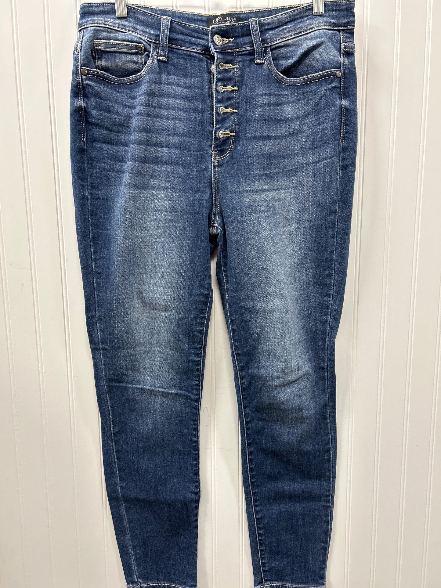 Jeans Skinny By Judy Blue In Blue Denim, Size:12