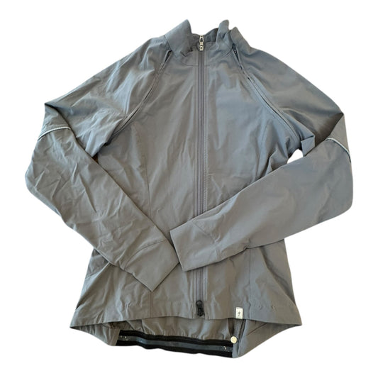 Jacket Windbreaker By Clothes Mentor In Grey, Size:Xs
