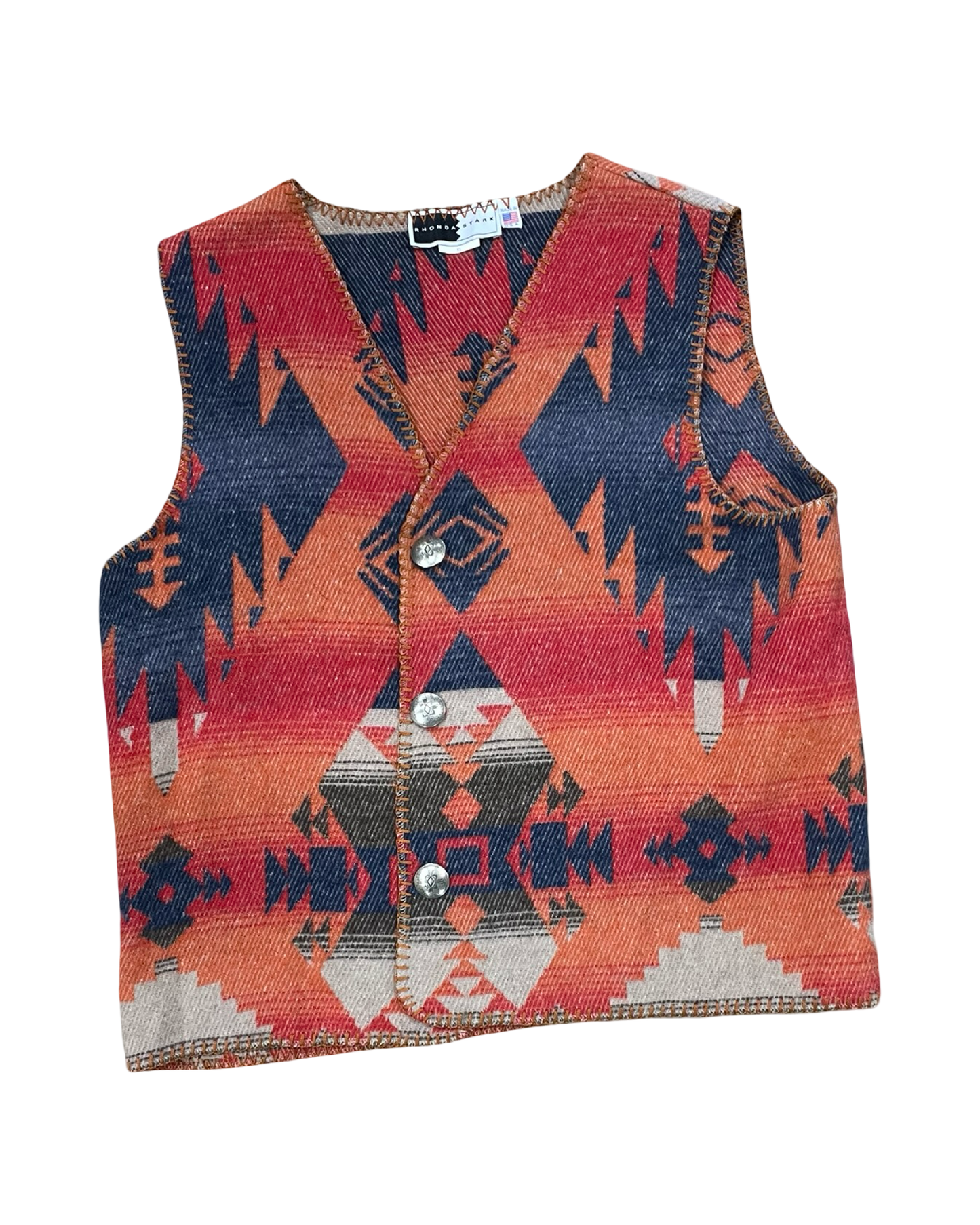 Vest Other By Clothes Mentor In Blue & Red, Size:Xl