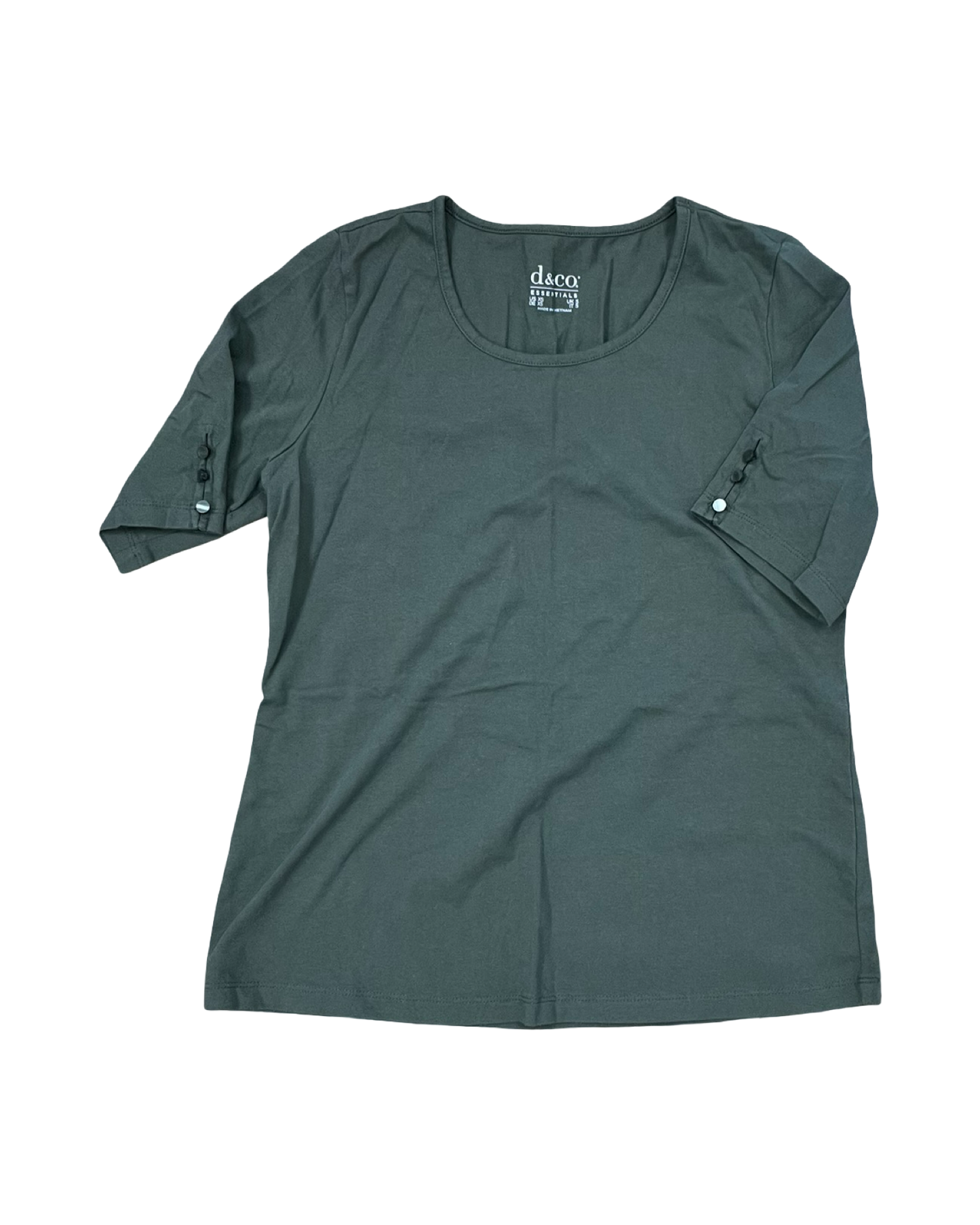 Top Ss By D&Co. In Green, Size:Xs
