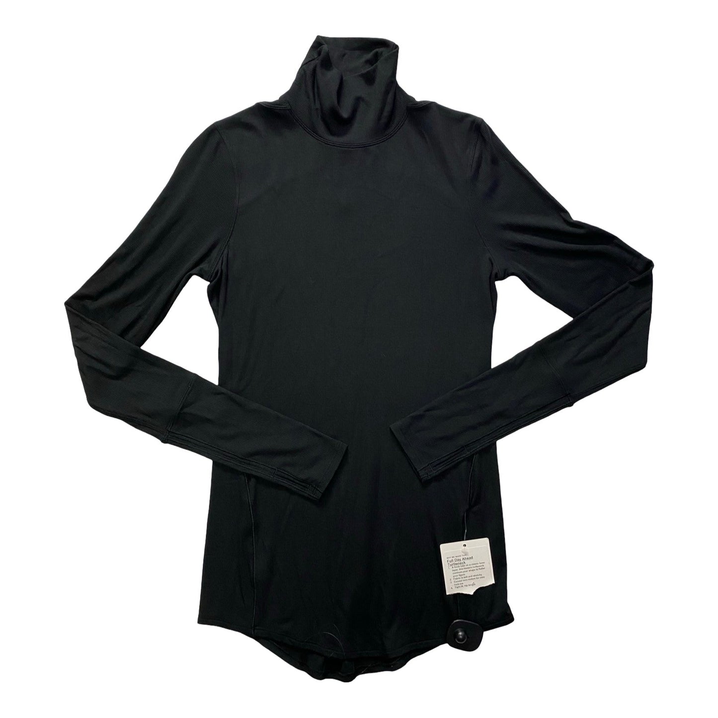 Athletic Top Ls Collar By Lululemon In Black, Size:M