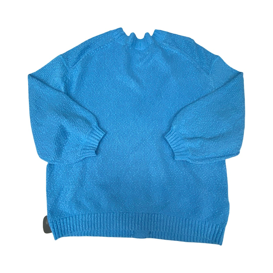 Sweater Cardigan By Loft In Blue, Size:L