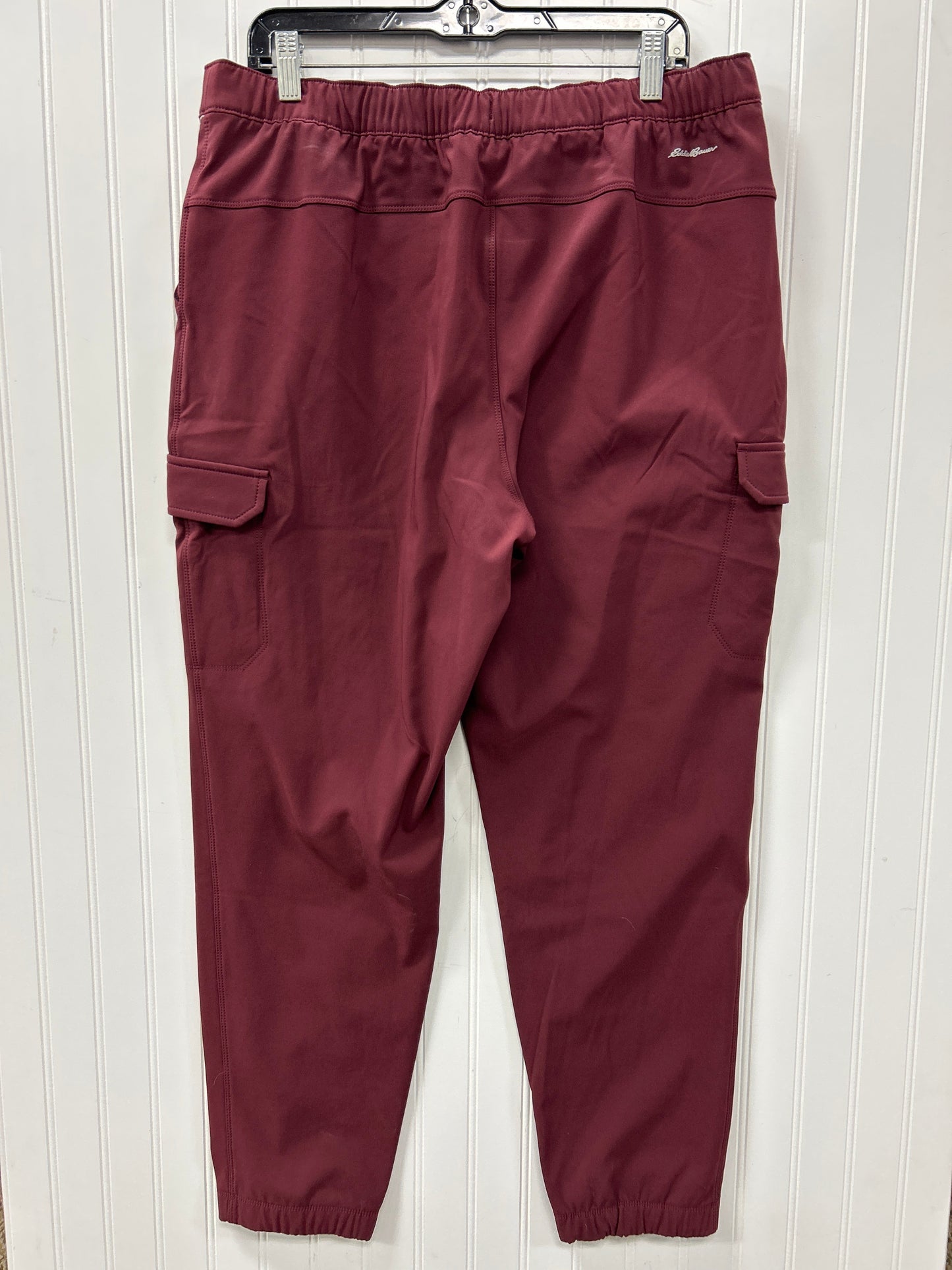 Athletic Pants By Eddie Bauer In Maroon, Size:14