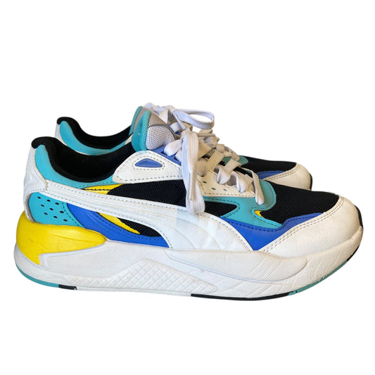 Shoes Athletic By Puma In White & Yellow, Size:8