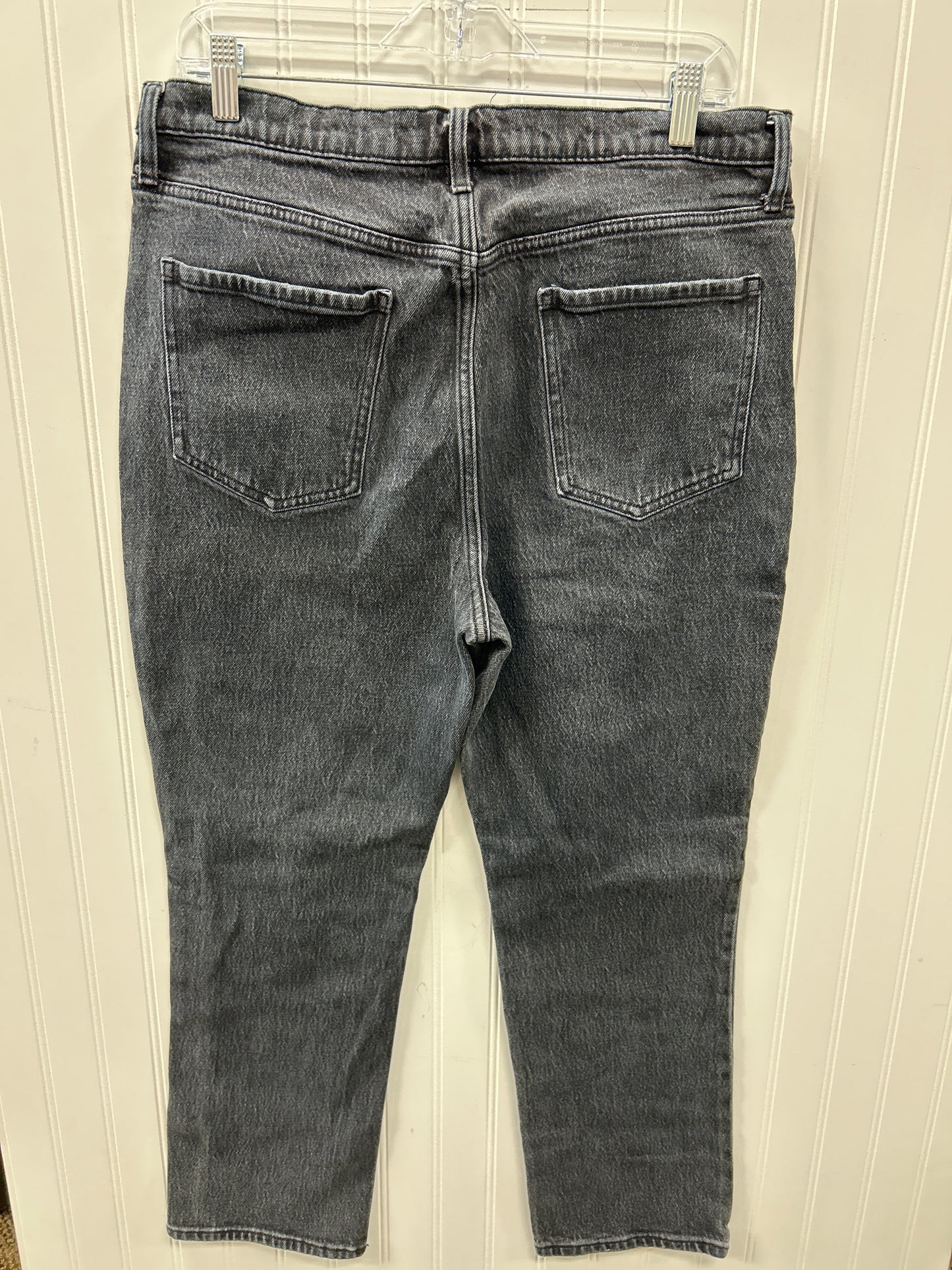 Jeans Straight By Kirkland In Black Denim, Size:12